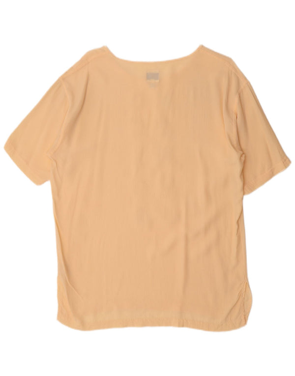 Moschino Femme Graphic Blouse Top UK 14 Acétate Jaune Moyen