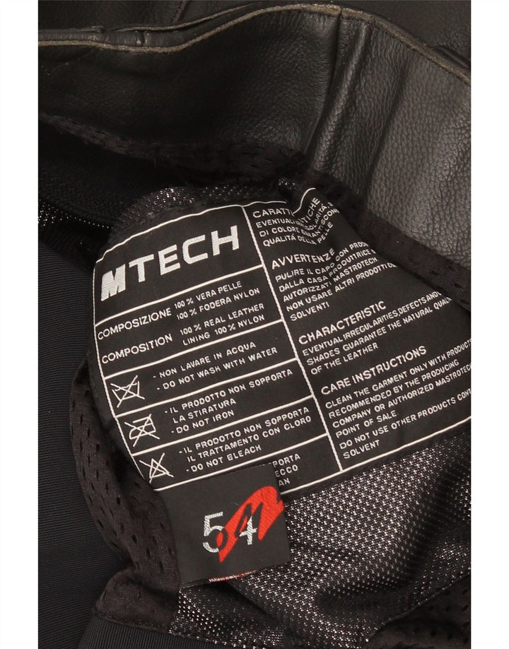 M Tech Veste de moto en cuir pour homme IT 54 XL Noir Colourblock