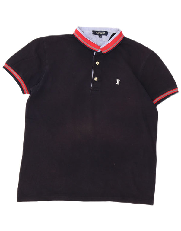 Jeckerson Polo Homme Bleu Marine Moyen Colorblock Coton