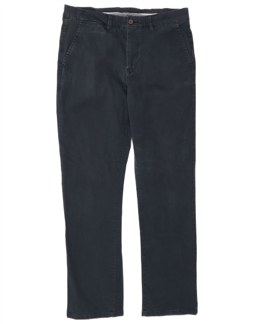 CREW CLOTHING Pantalon Chino Droit Homme W34 L32 Bleu Marine
