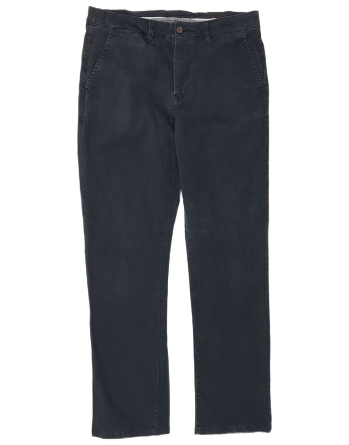 CREW CLOTHING Pantalon Chino Droit Homme W34 L32 Bleu Marine