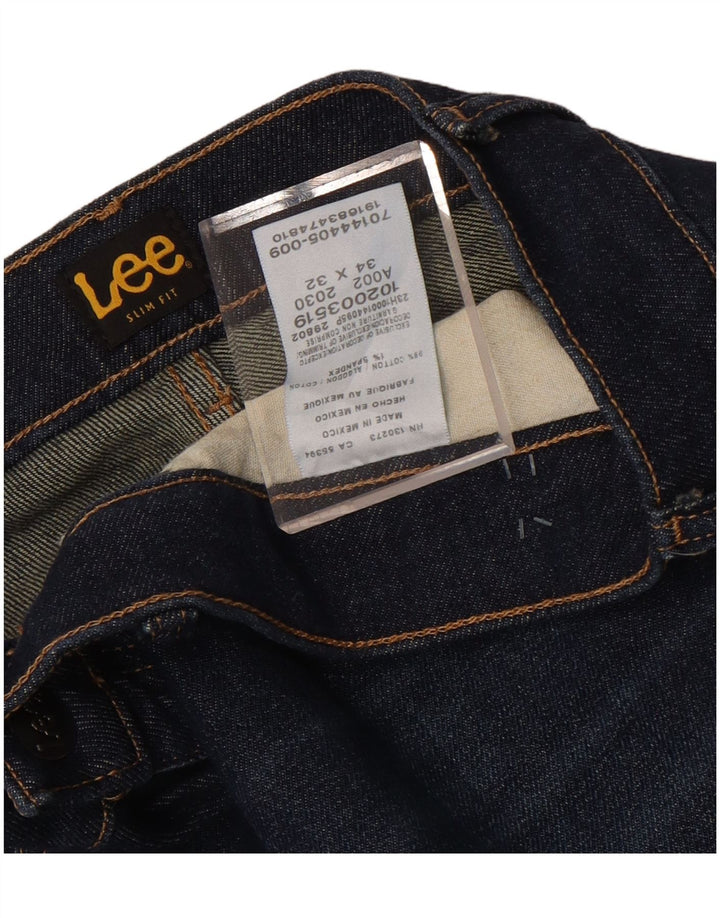 Lee Jean Slim Homme W34 L32 Bleu Marine Coton