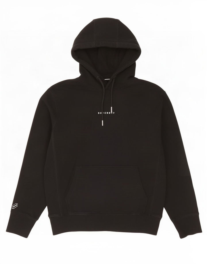 Superdry Pull à capuche en coton noir moyen pour homme