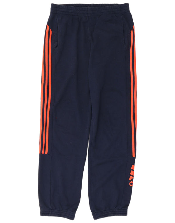 Adidas Pantalon de survêtement graphique pour homme en coton bleu marine moyen