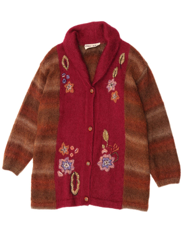Niki Line Cardigan long graphique pour femme UK 18 XL Marron rayé