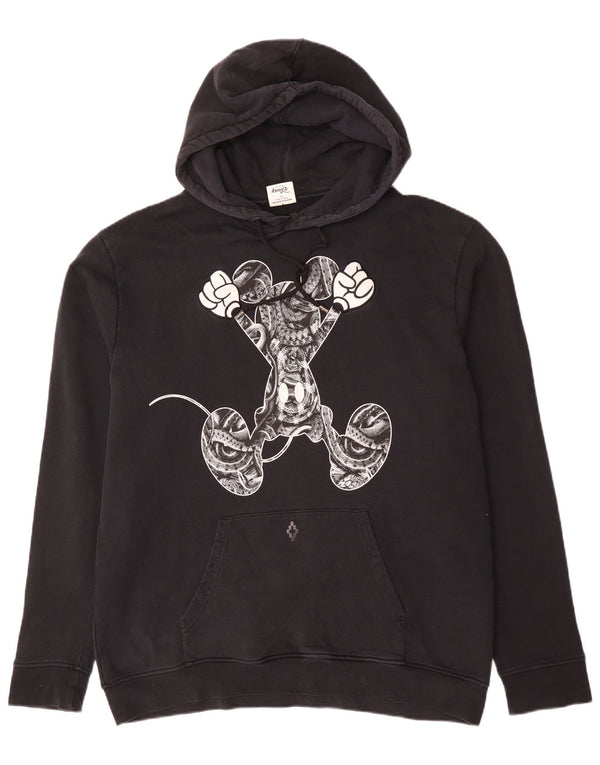 Marcelo Burlon Pull à capuche graphique Mickey Mouse pour homme XL en coton noir
