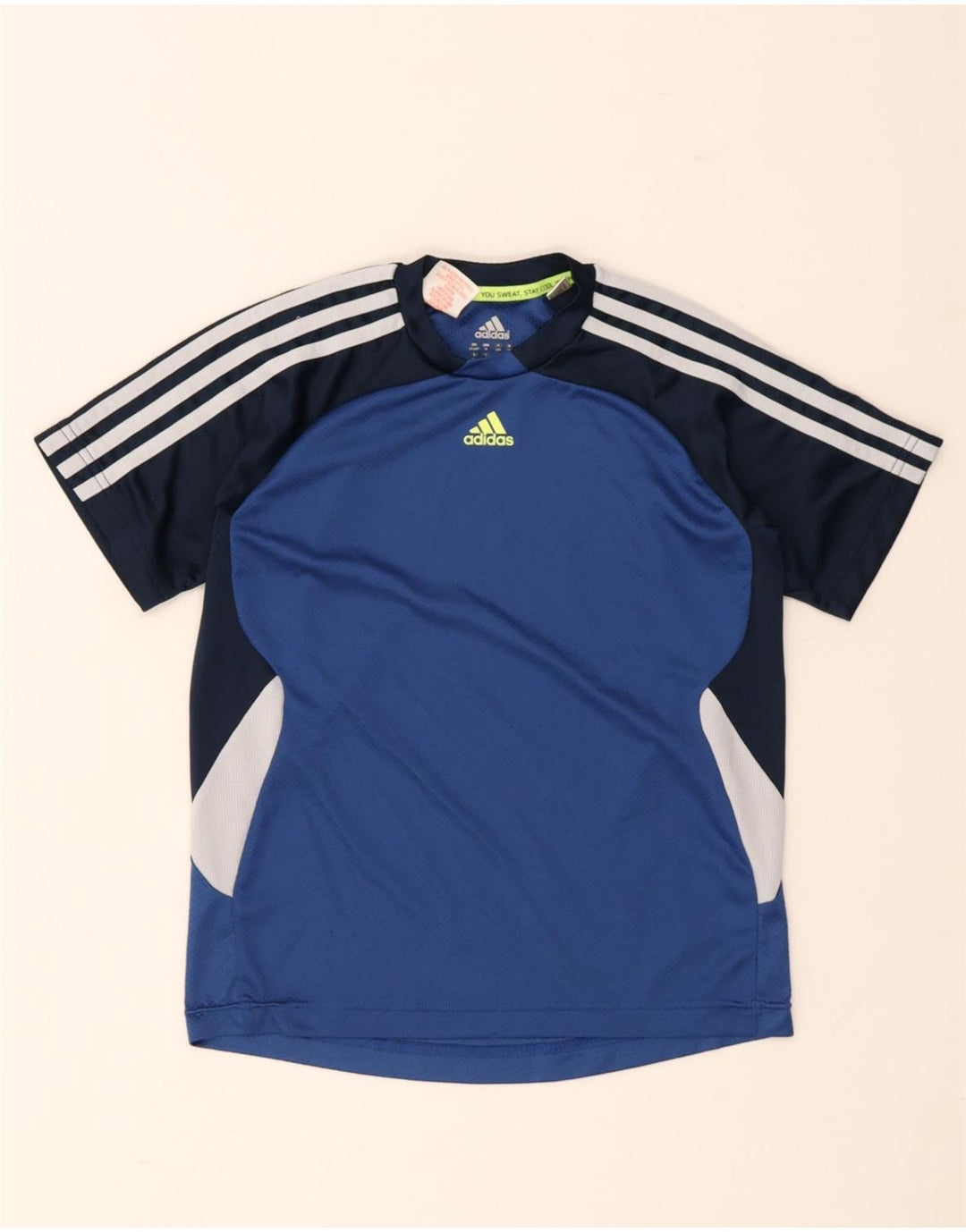 Adidas T-Shirt Garçon 11-12 ans Bleu Colorblock Polyester