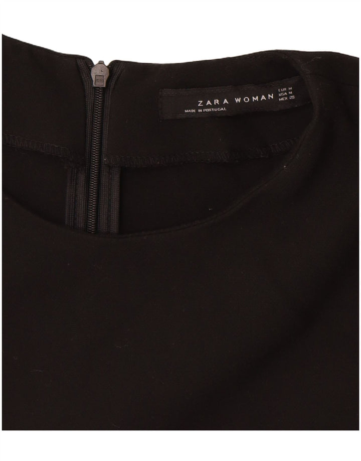 ZARA Robe fourreau sans manches pour femme UK 12 Noir moyen