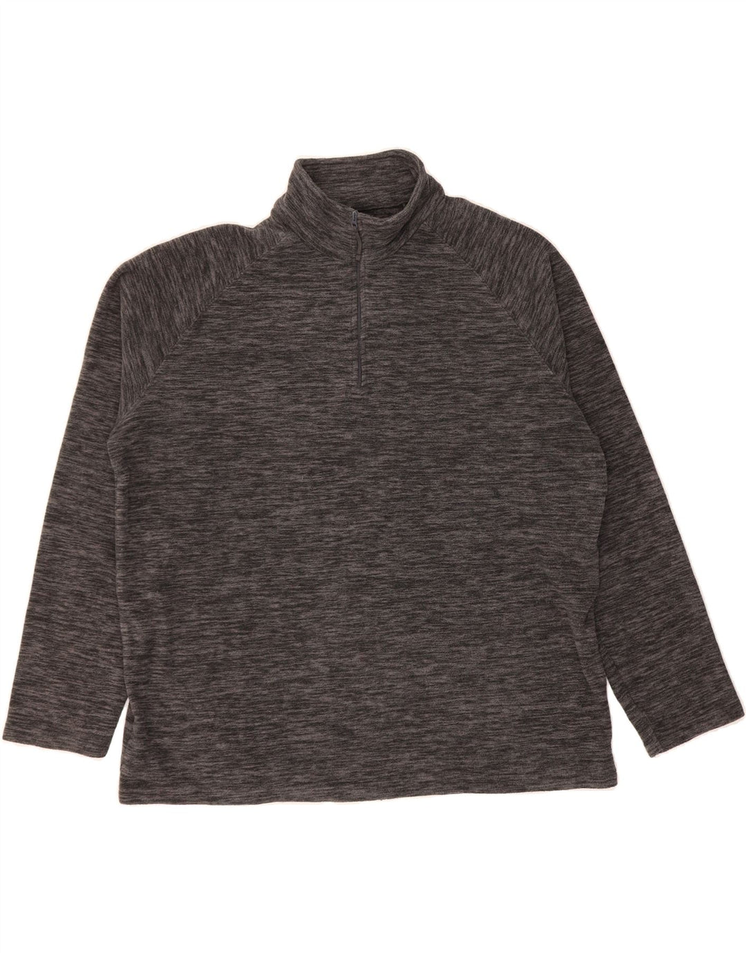 MOUNTAIN WAREHOUSE Mens Zip Neck Fleece Jumper 2XL Grey Polyester Vintage Mountain Warehouse and Second-Hand Mountain Warehouse from Messina Hembry 