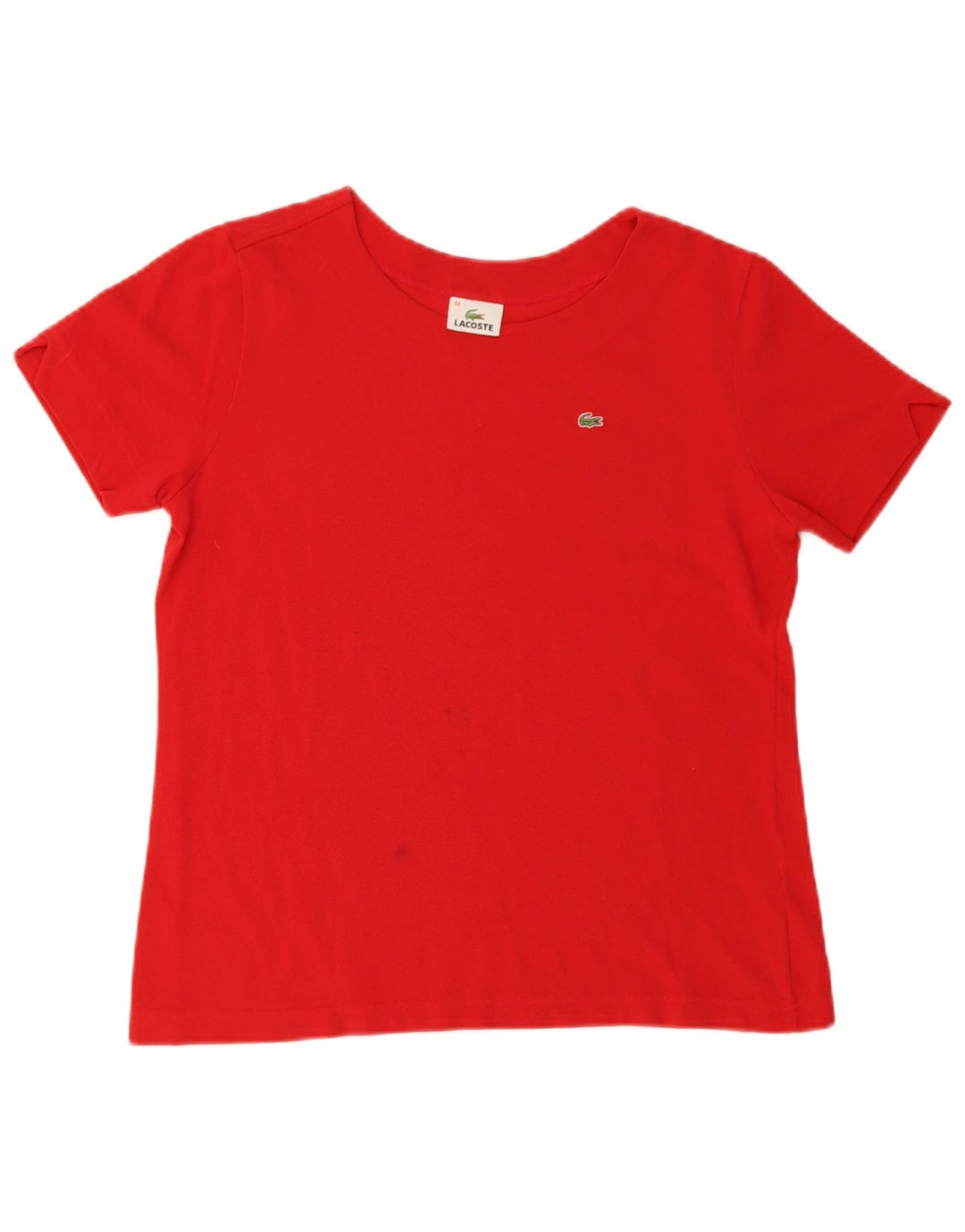 LACOSTE T-Shirt Femme Top Taille 44 Large Rouge