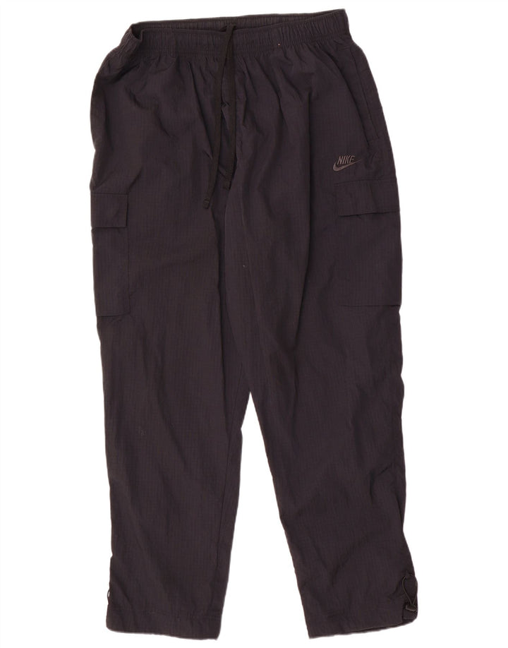 Nike Pantalon de survêtement cargo XL pour homme en nylon à carreaux noirs