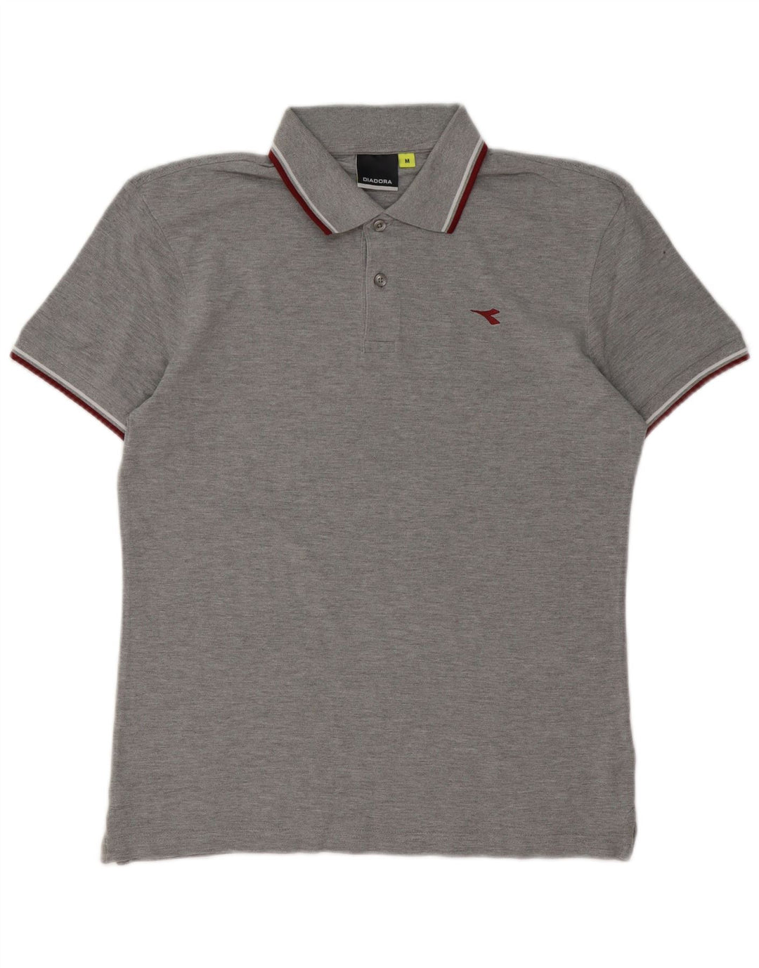 Diadora Polo Regular Fit Homme Gris Moyen Coton