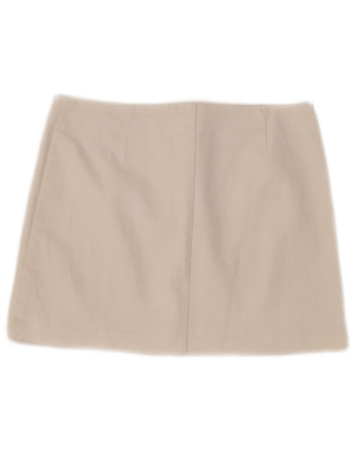 Benetton Mini Jupe W28 Femme Blanc Moyen