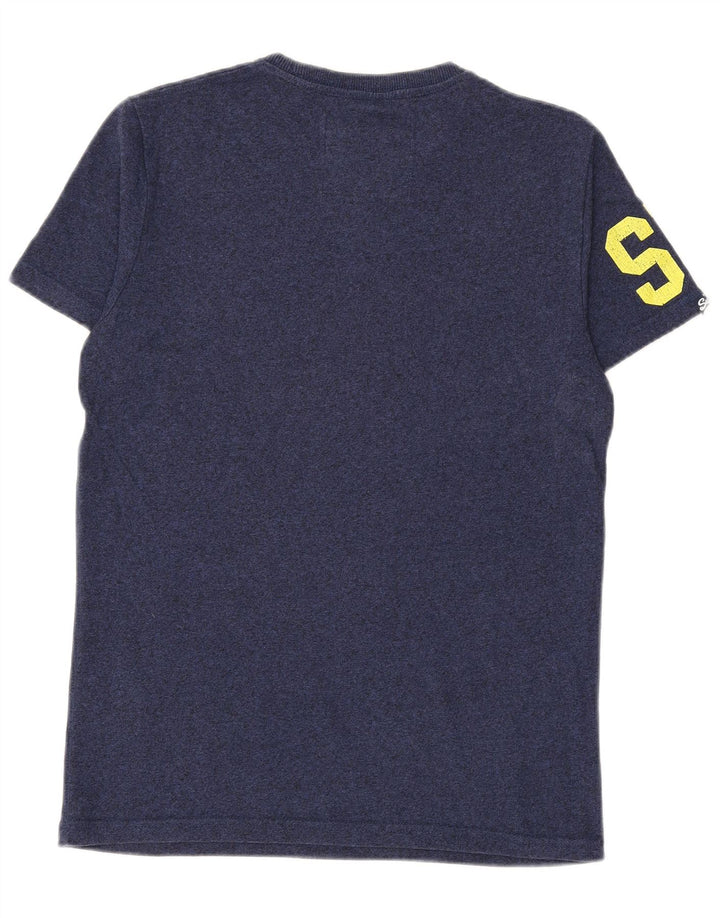 SUPERDRY T-Shirt Graphique Homme Bleu Marine Moyen Coton