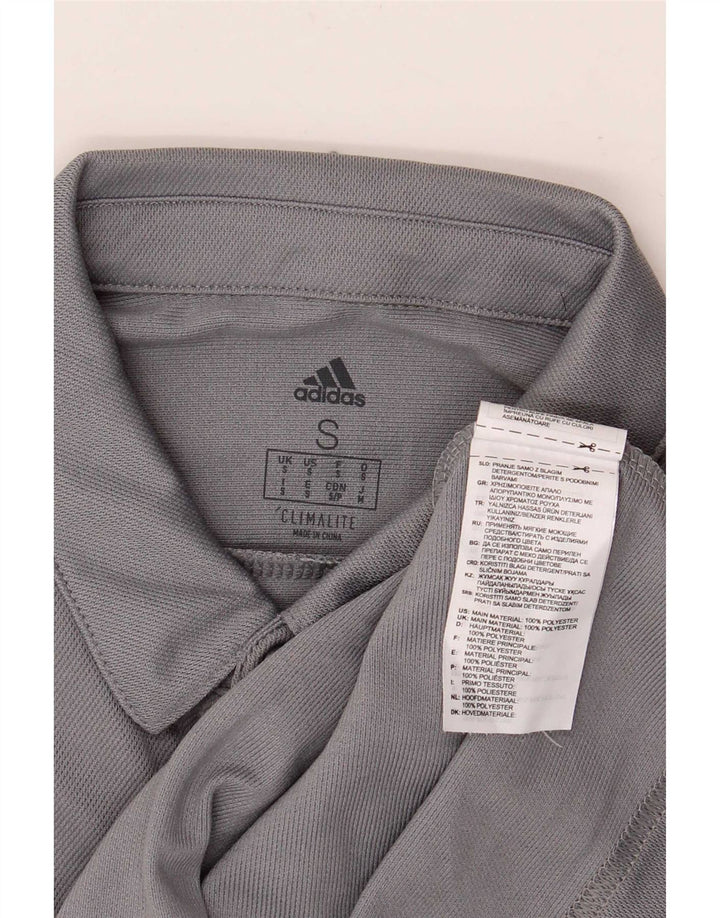 Adidas Homme Climalite Polo Petit Gris Colorblock Polyester