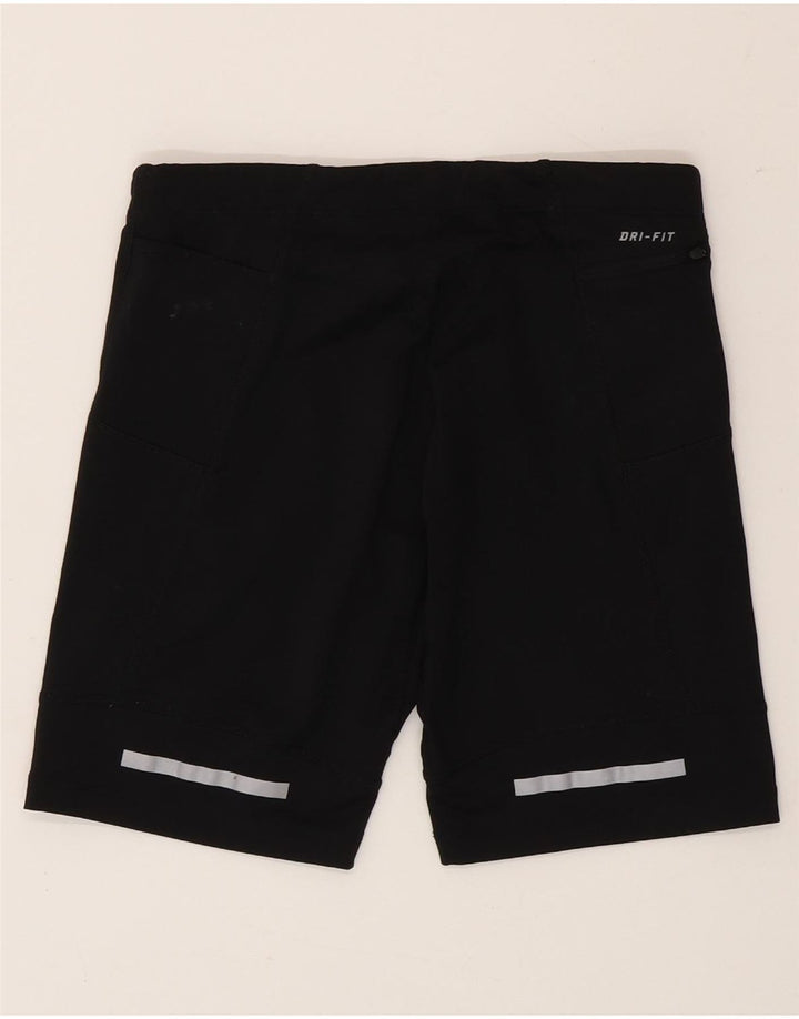 Nike Short de sport Dri Fit pour femme UK 12 Polyester color block noir moyen