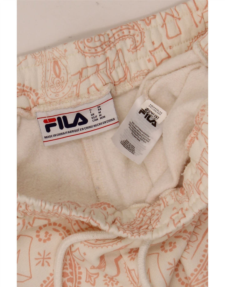 Fila Survêtement surdimensionné graphique pour femme UK 14 Medium Off White Paisley