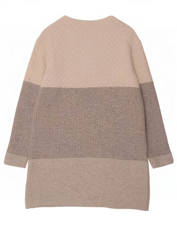 Zara Femme Robe Pull UK 10 Petit Polyester Colorblock Multicolore