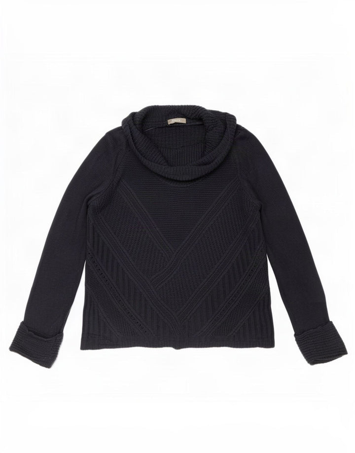 Oasis Pull col roulé pour femme UK 14 Bleu marine moyen Polyacrylique