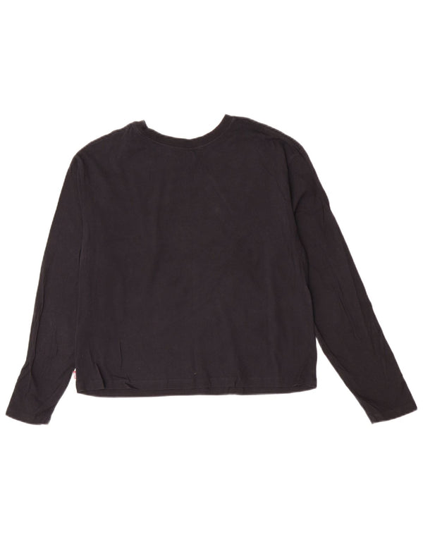 Levi's Haut court graphique à manches longues pour fille 15-16 ans Bleu marine Coton