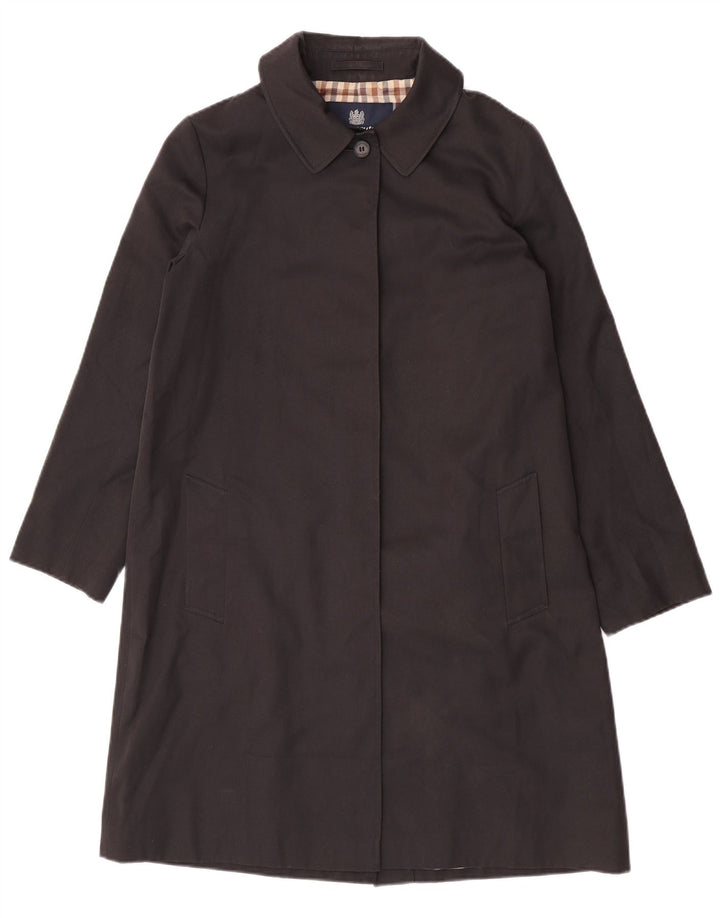 Aquascutum Pardessus pour femme UK 44 Large Noir Polyester