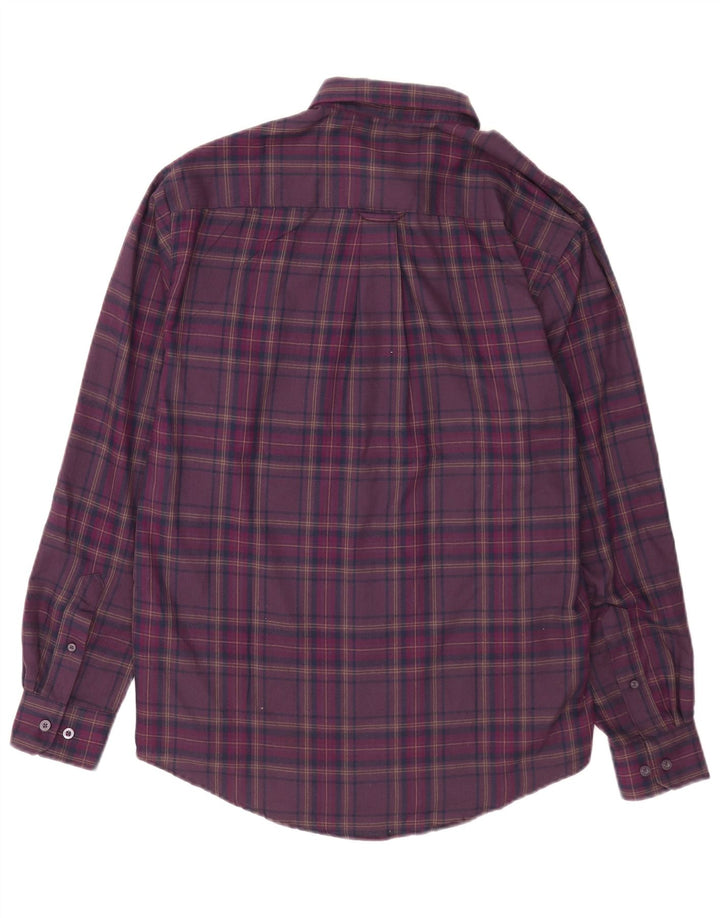 James Pringle Chemise en flanelle pour homme en polyester à carreaux violet moyen