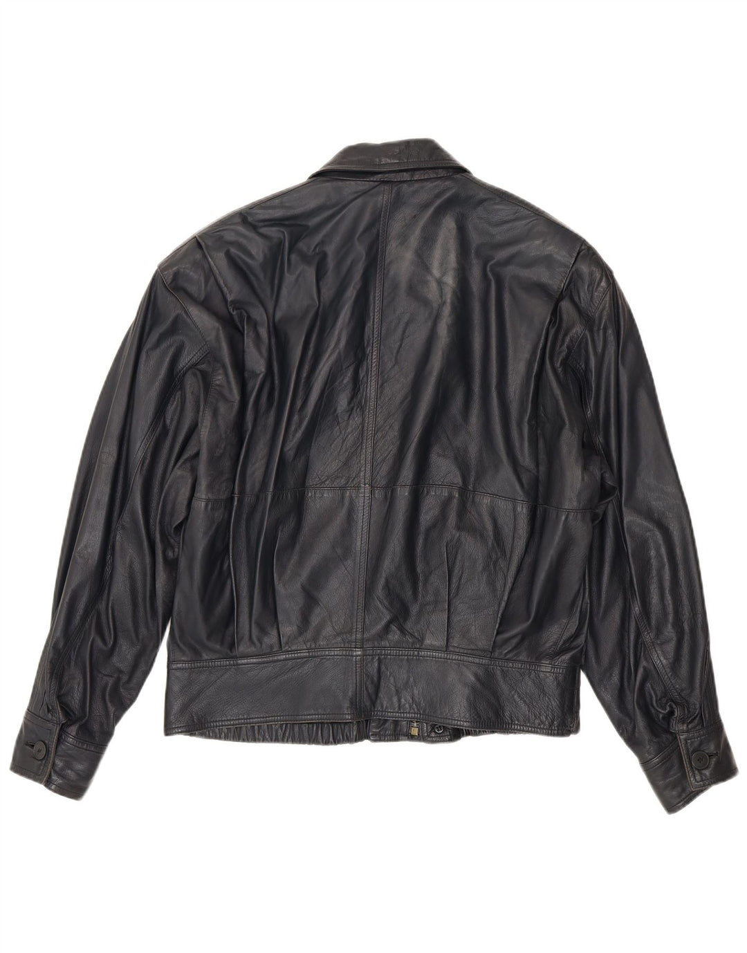 La Matta Veste en cuir bomber pour homme UK 38 Cuir bleu marine moyen