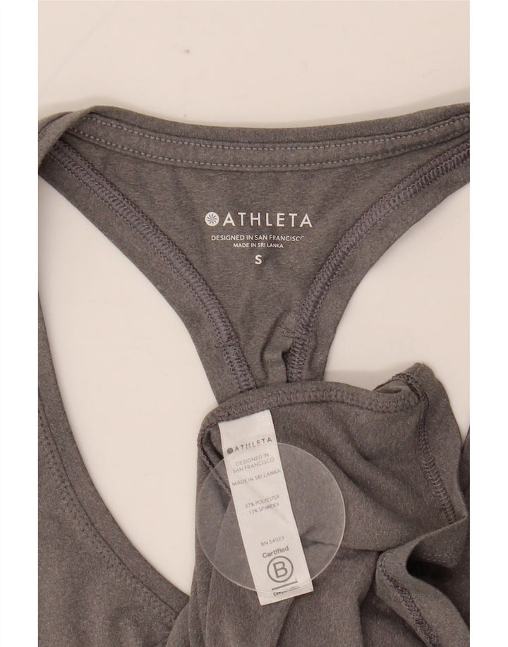 ATHLETA Débardeur Femme UK 8 Petit Gris Polyester