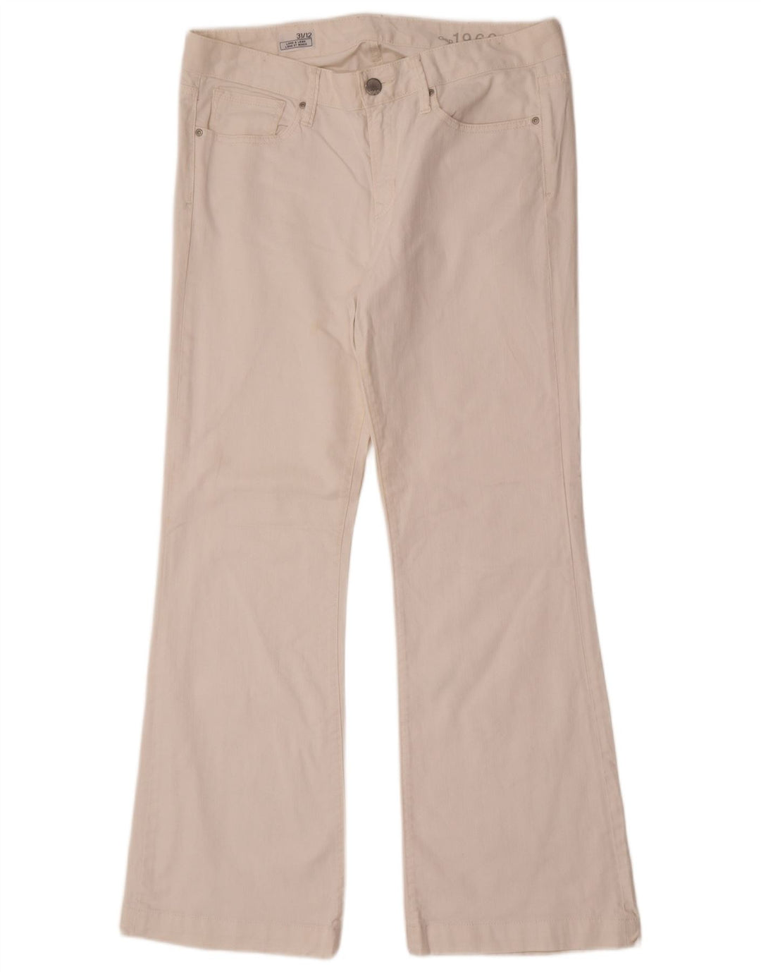 Gap Jeans Bootcut Femme US 12 Large W31 L31 Coton Blanc