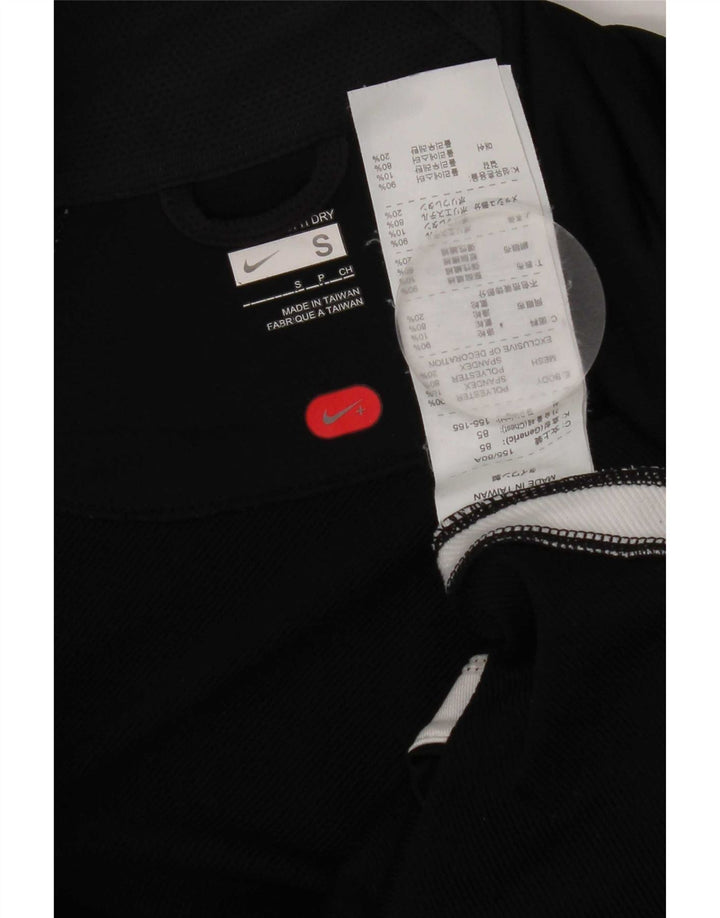 Nike Veste de survêtement pour femme UK 10 Petit Noir Colorblock Polyester