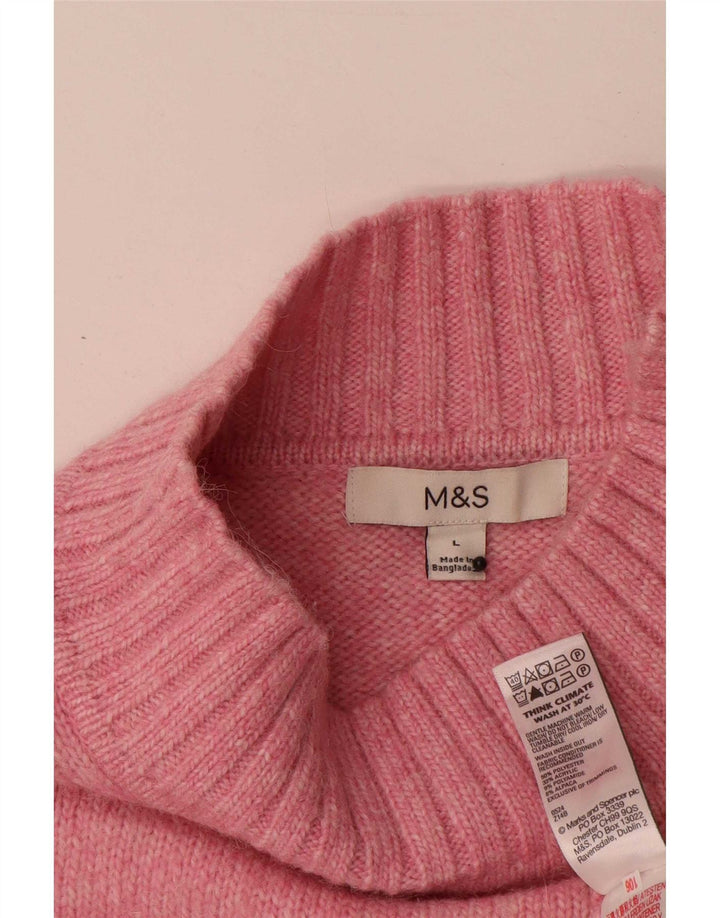 Marks & Spencer Pull col roulé pour femme UK 16 Large Rose