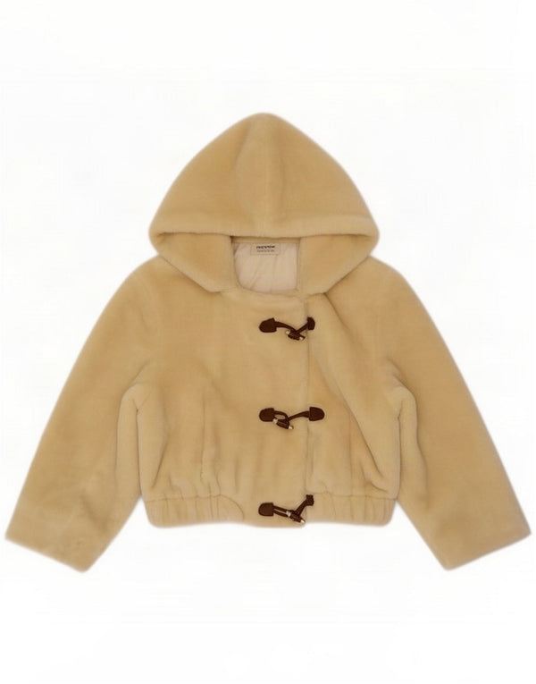 Anteprima Veste à capuche surdimensionnée en fausse fourrure pour femme UK 10 Small Blanc cassé