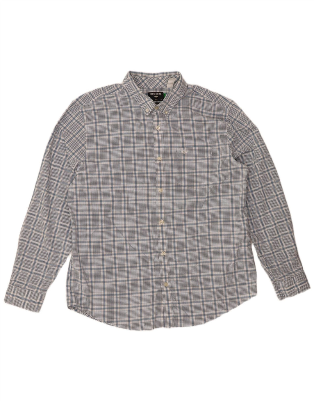 DOCKERS Chemise Classique Homme XL Bleu à Carreaux Coton