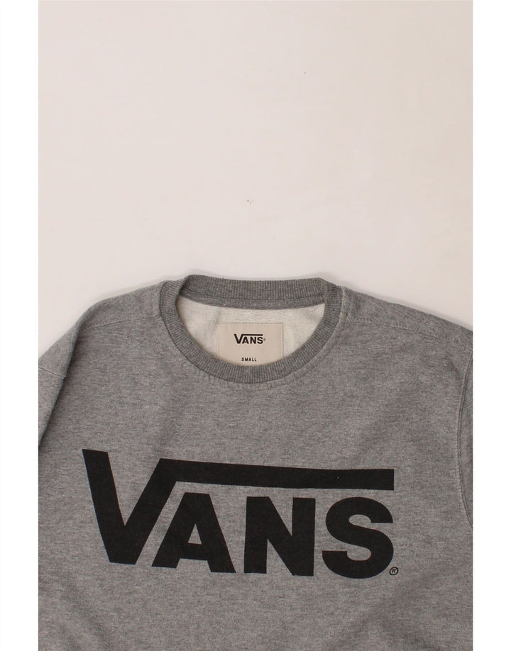 VANS Mens Graphic Sweatshirt Jumper Small Grey Cotton Vintage Vans and Second-Hand Vans from Messina Hembry 