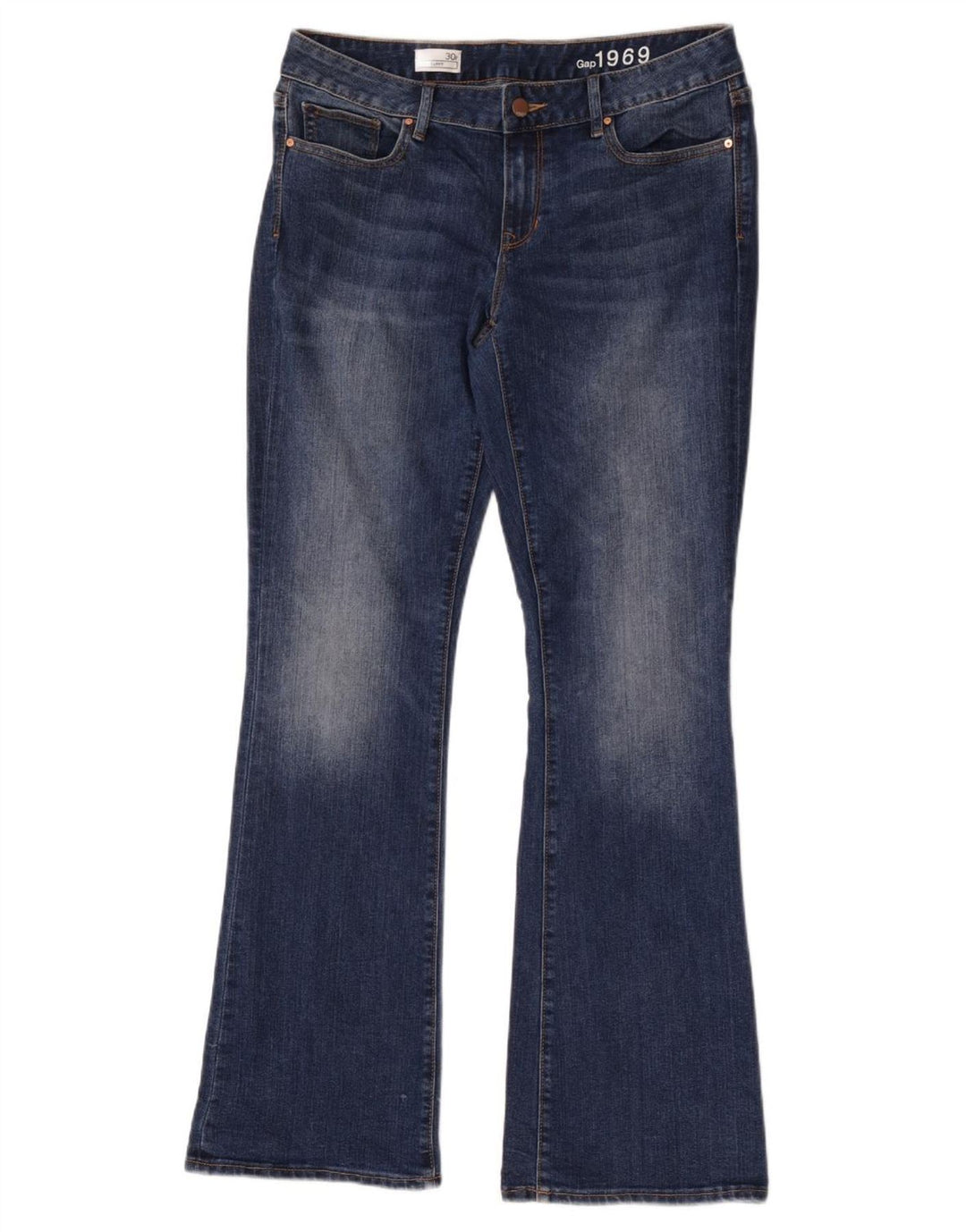 Gap Jean bootcut courbé pour femme US 10 Large W30 L33 Bleu Coton