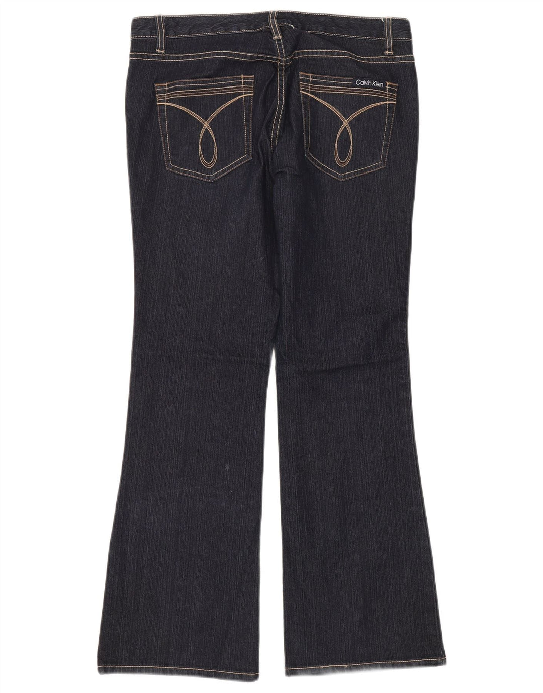 CALVIN KLEIN Jean évasé pour femme US 10 Medium W32 L30 Bleu marine Coton