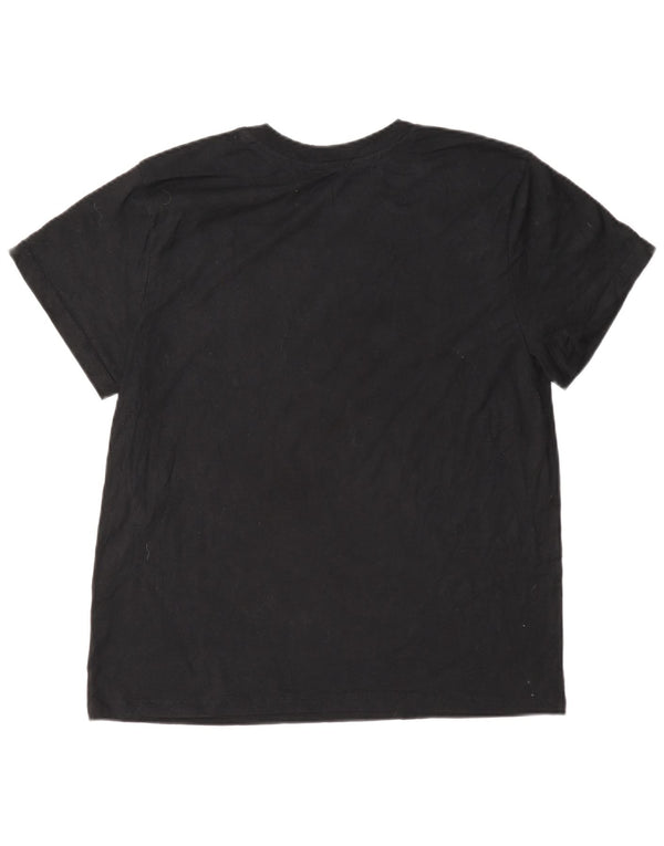 Champion T-Shirt Femme Top UK 14 Large Noir Coton