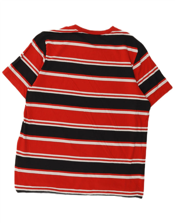 Nike T-Shirt Homme Top XL Coton Rayé Rouge
