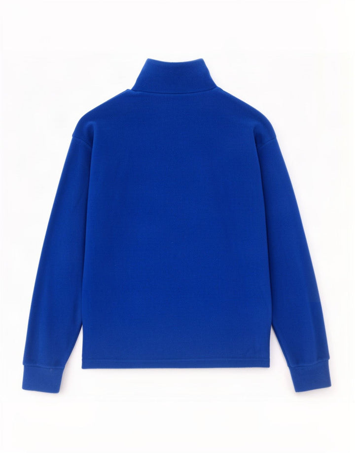 Fila Pull polaire à col zippé pour homme IT 52 Large Bleu Polyester