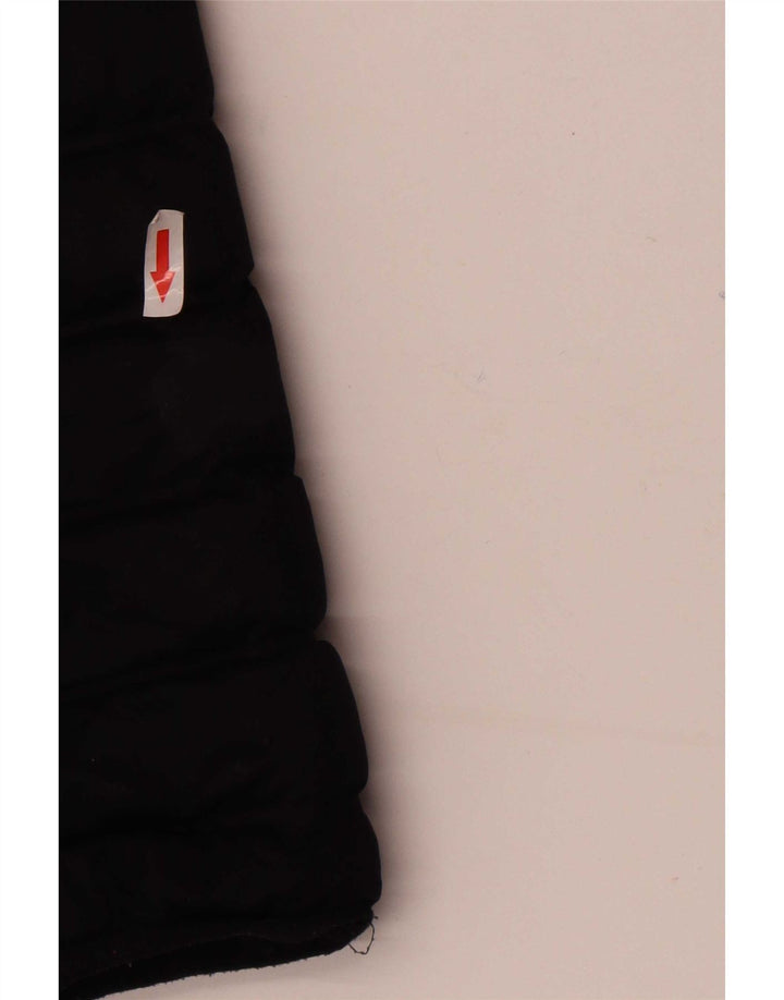 Superdry Veste matelassée à capuche pour femme UK 12 Medium Noir Polyester