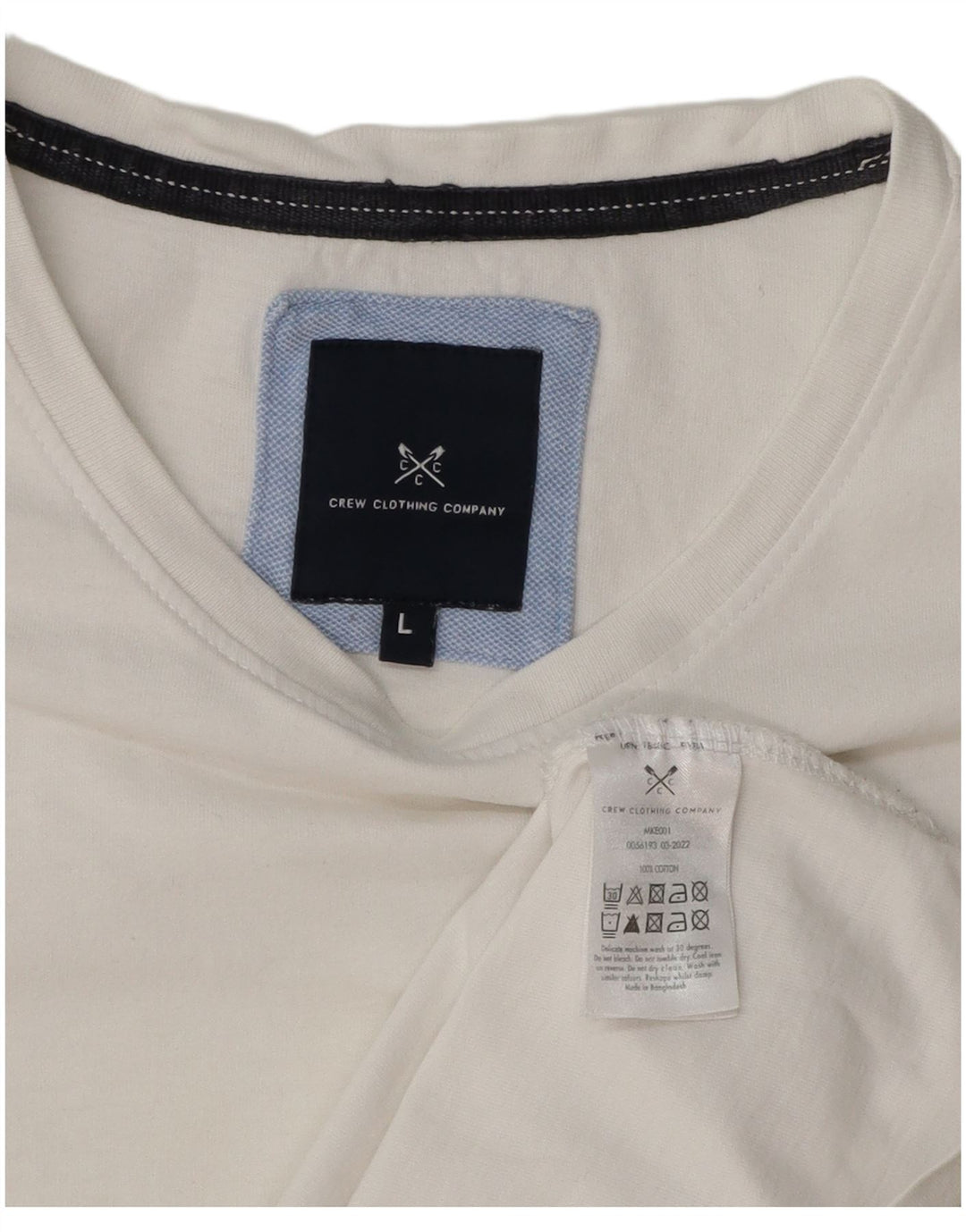 Crew Clothing T-Shirt Homme Grand Blanc Coton