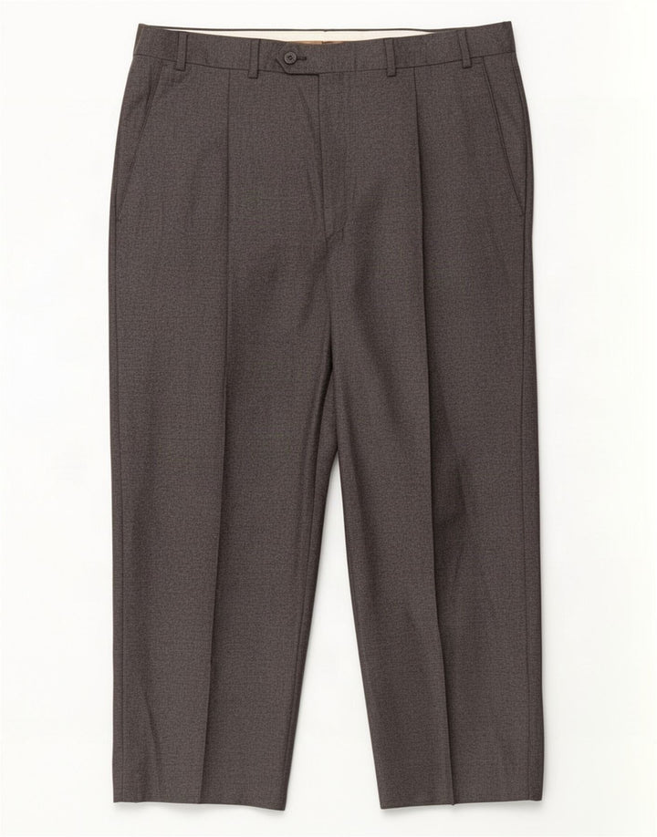 Marks & Spencer Pantalon de costume court pour homme W36 L24 Gris laine