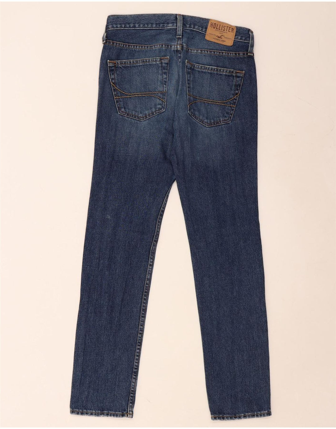 HOLLISTER Jean Slim Femme W28 L30 Bleu Coton