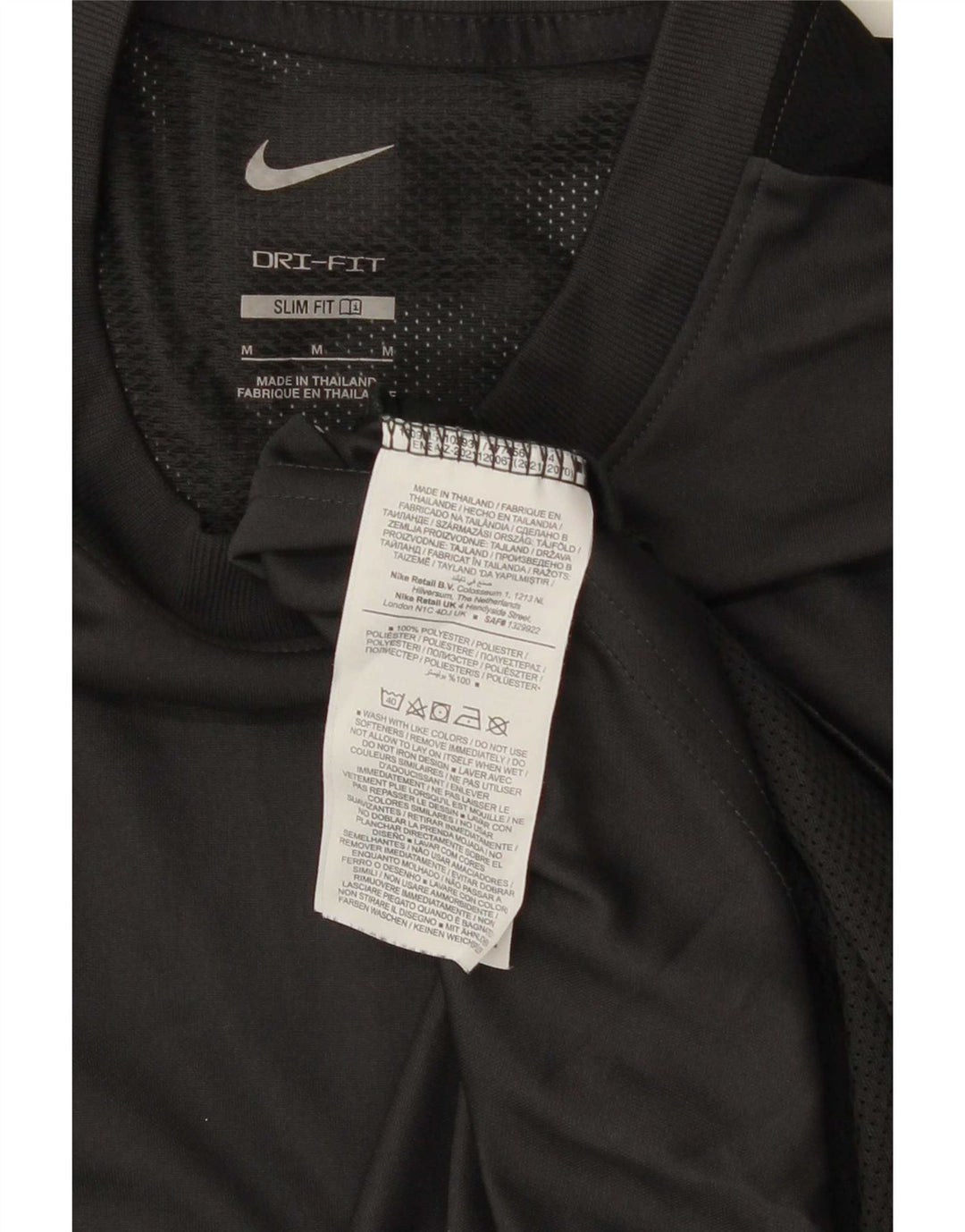Nike Hommes Dri Fit Slim T-Shirt Haut Gris Moyen Colorblock Polyester