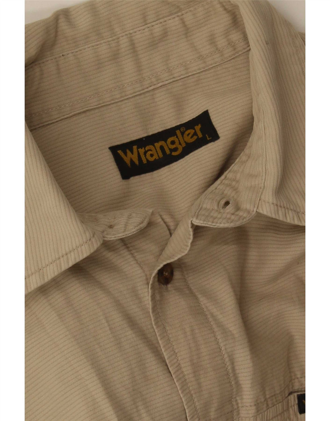 Wrangler Chemise Garçon 14-15 ans Grandes Rayures Beige
