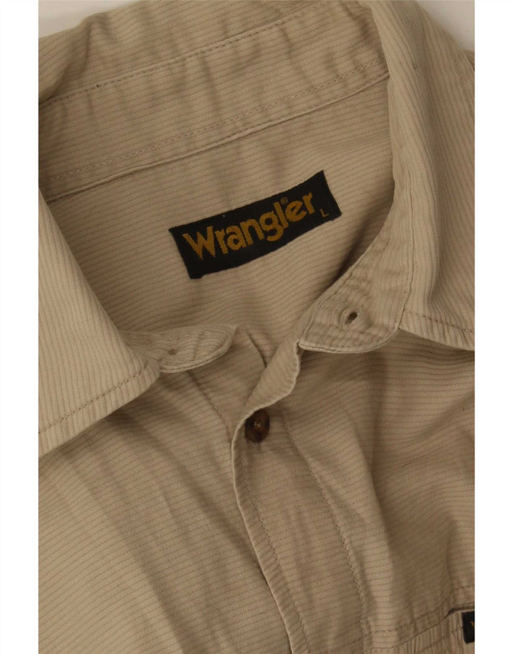 Wrangler Chemise Garçon 14-15 ans Grandes Rayures Beige