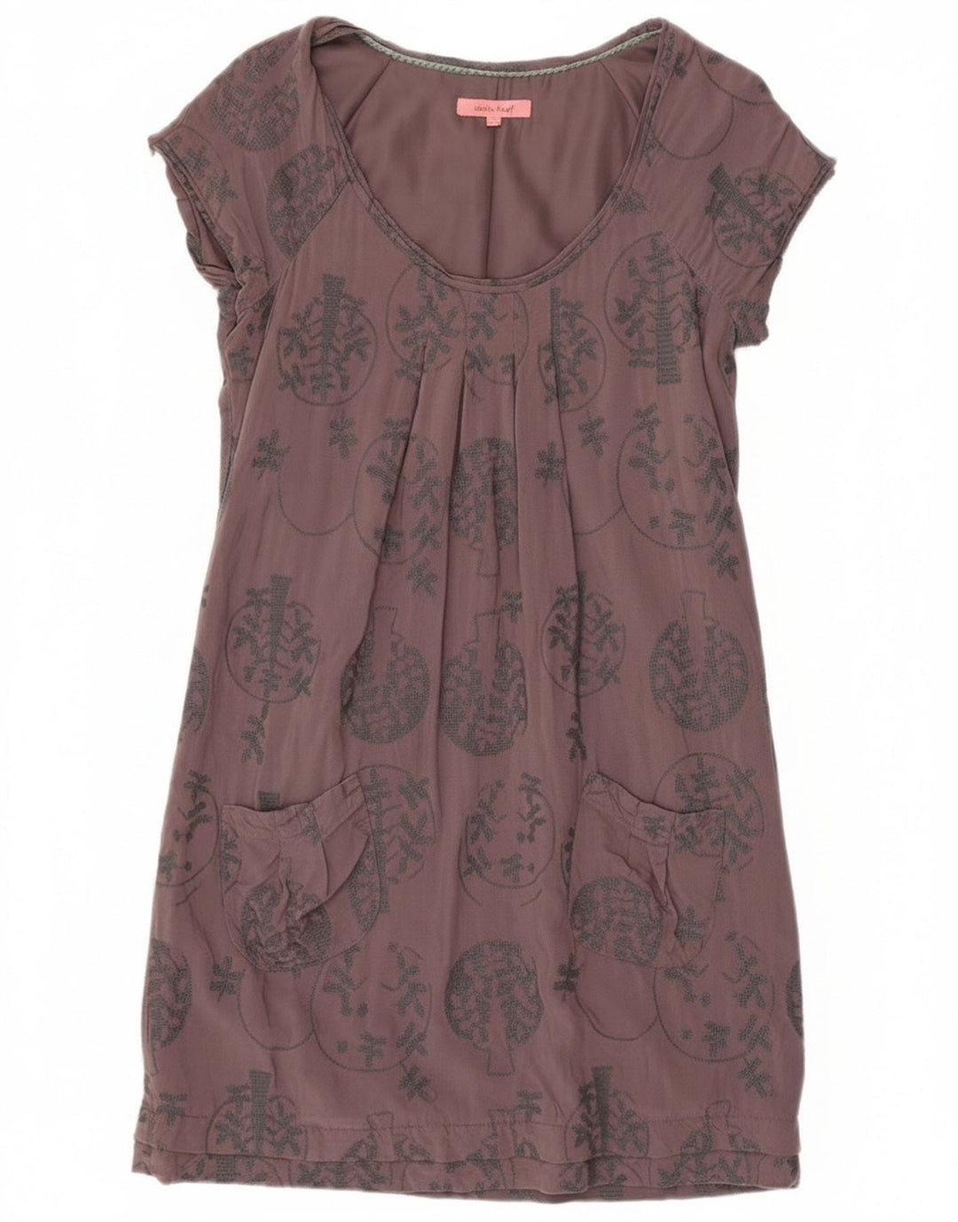 Robe fourreau White Stuff pour femme UK 10 Small Gris Floral Viscose