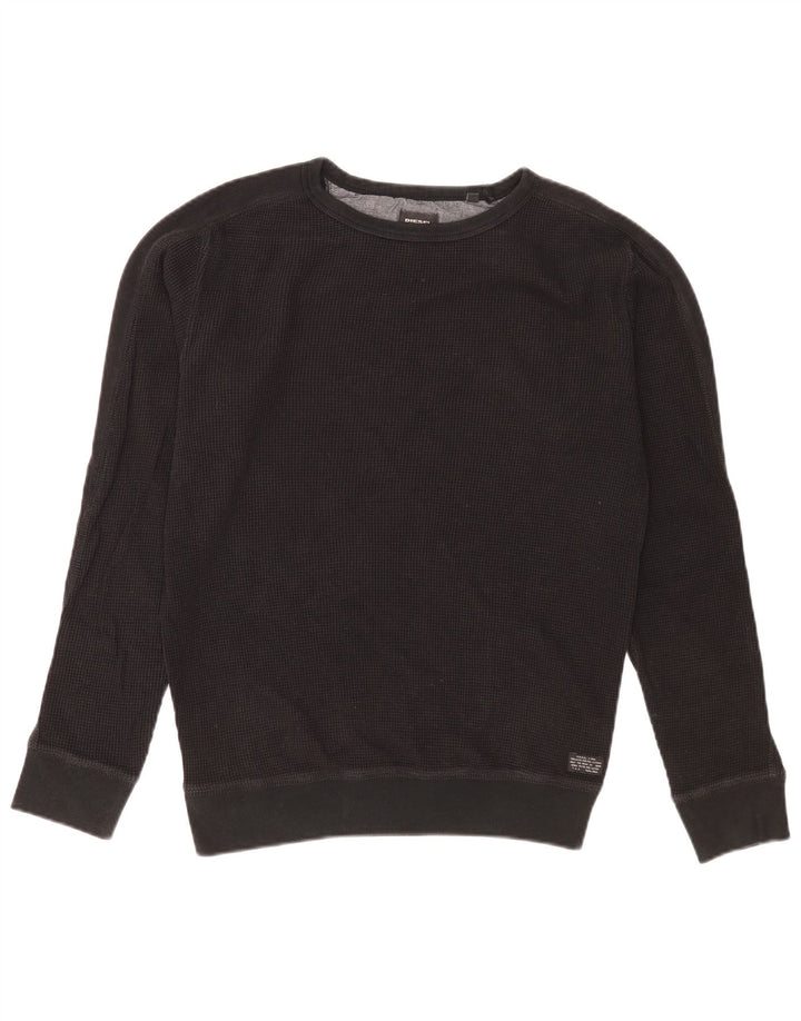Diesel Sweat-shirt en coton noir moyen pour homme