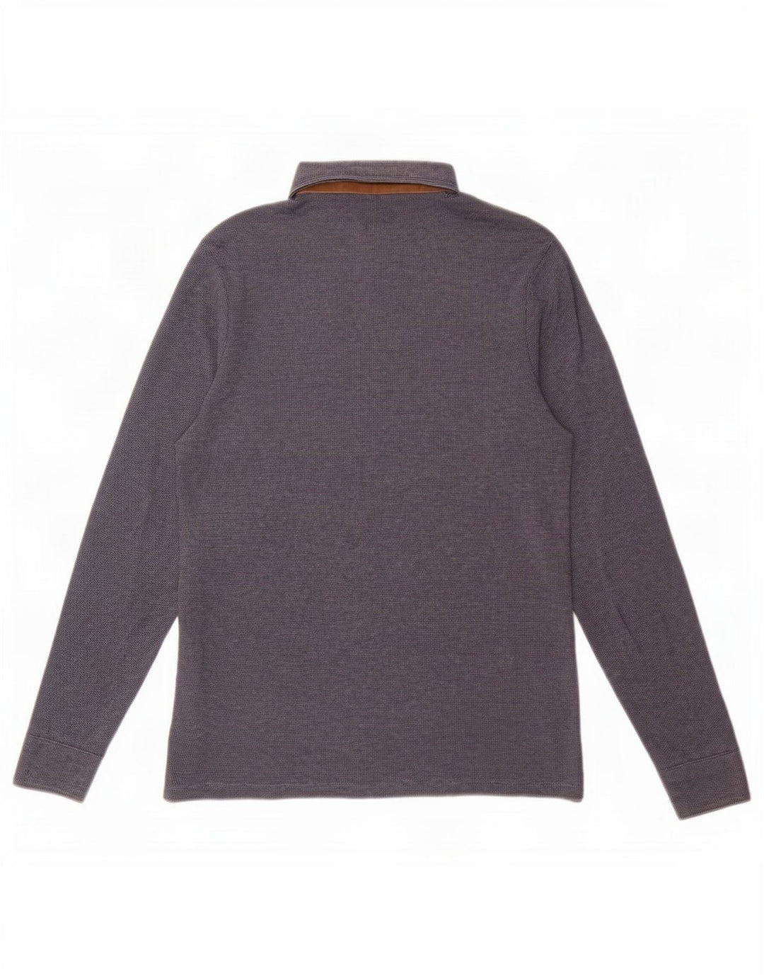 Massimo Dutti Polo à Manches Longues Homme Bleu Marine Moyen