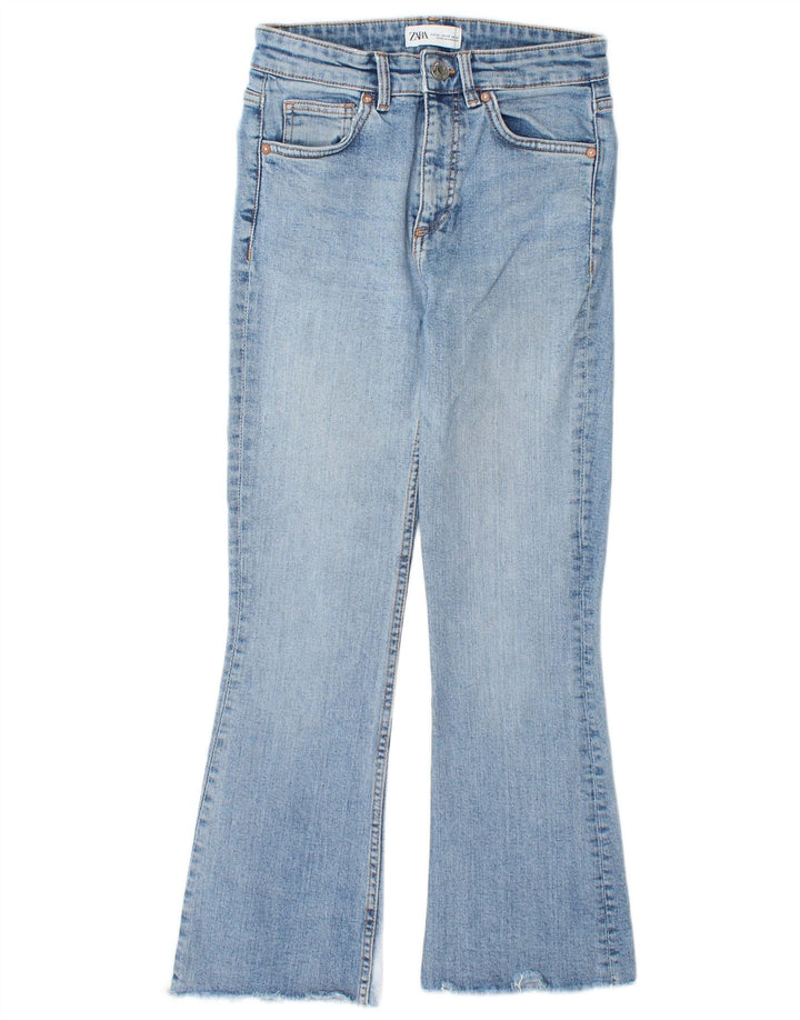 Jean Bootcut Femme ZARA EU 36 XS W26 L25 Bleu Coton